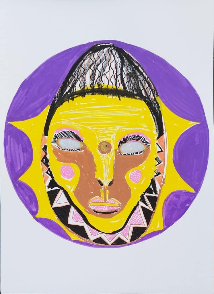 Art coloré avec motifs abstraits.
