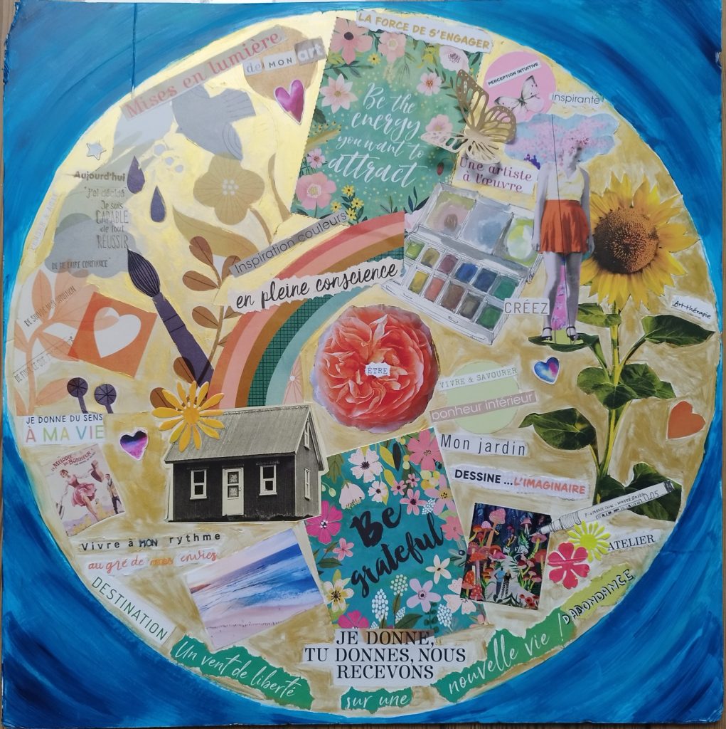 Collage inspirant sur la gratitude