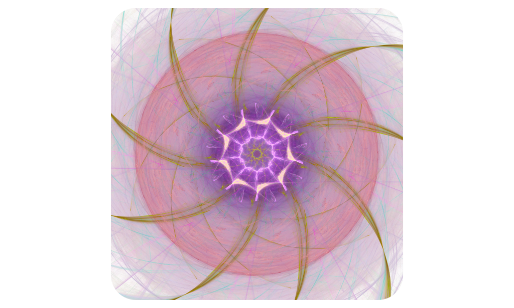 Motif fractal coloré et complexe